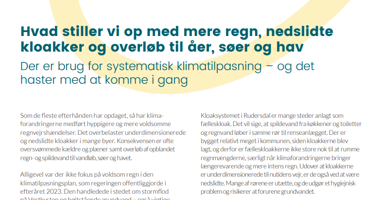 Ny kvartalsartikel fra Dansk Miljøteknologi om nødvendigheden af systematisk klimatilpasning